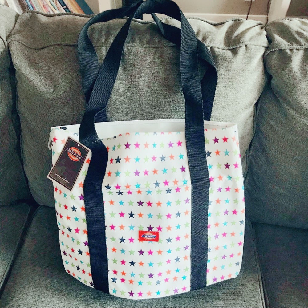 Dickies luxury tote w/ multi-colored stars NWT